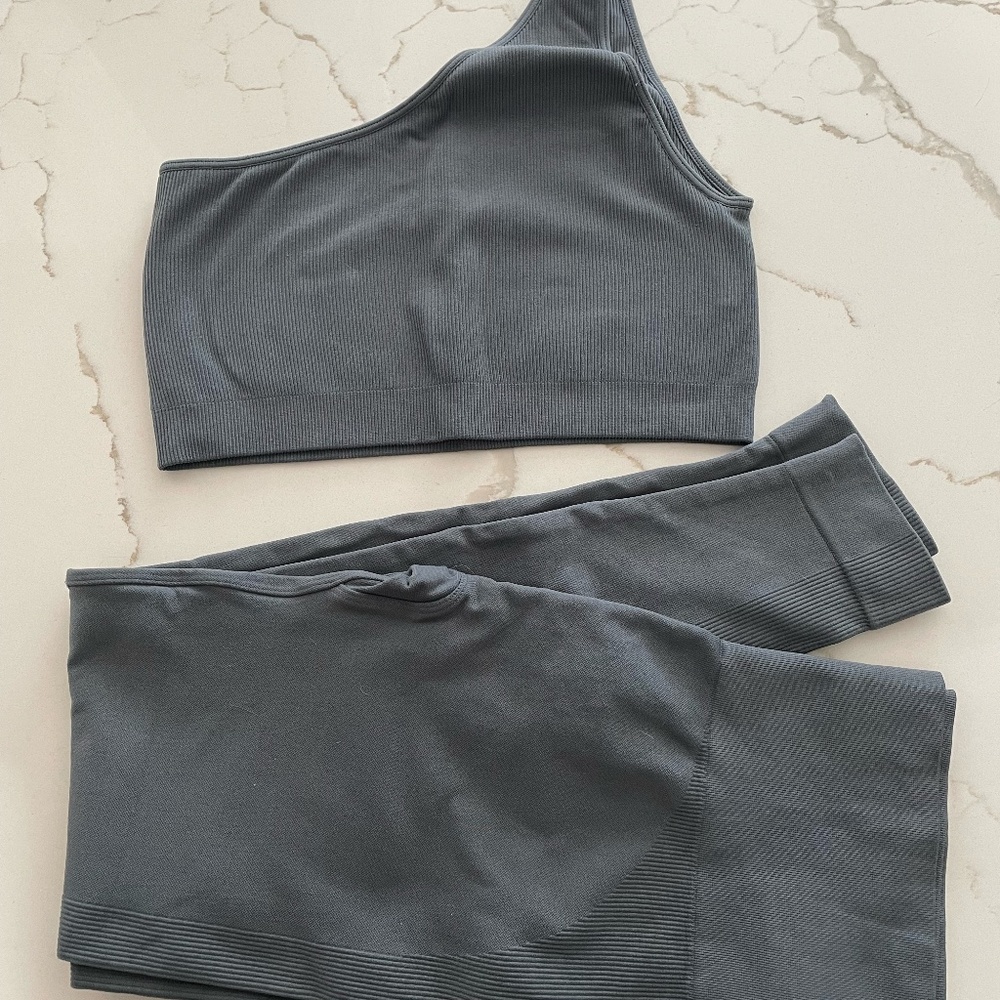 Ribbed Seamless Matching Workout Set
